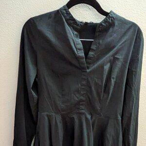 Express dress - perfect modest goth dress - fun shaped skirt, high collar